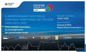 Monitoraggio civico strategie territoriali Rieti - Fonte: Regione Lazio